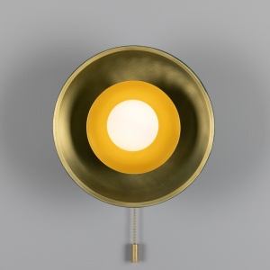Marrakesh Art Deco Wall Light with Pull Chain 25cm